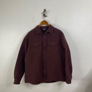 Eddie Bauer Men's Thick Flannel Long Sleeve Button‎ Down Shirt Size Large